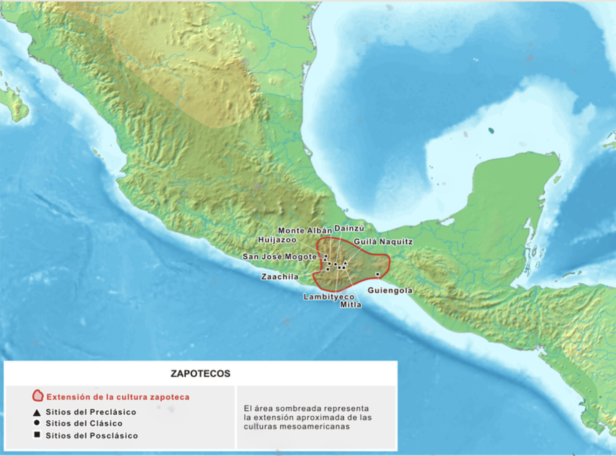 Figure 2. Main Zapotec location